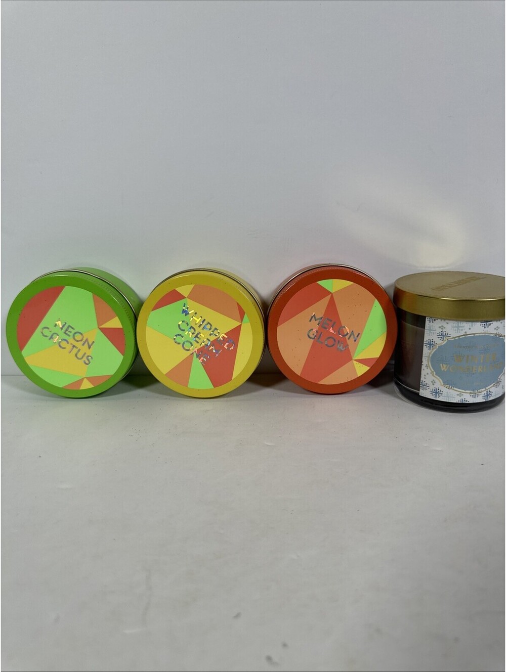 Opalhouse 4 Candle Lot Neon Cactus Melon Glow Whipped Cream Cone Winter
